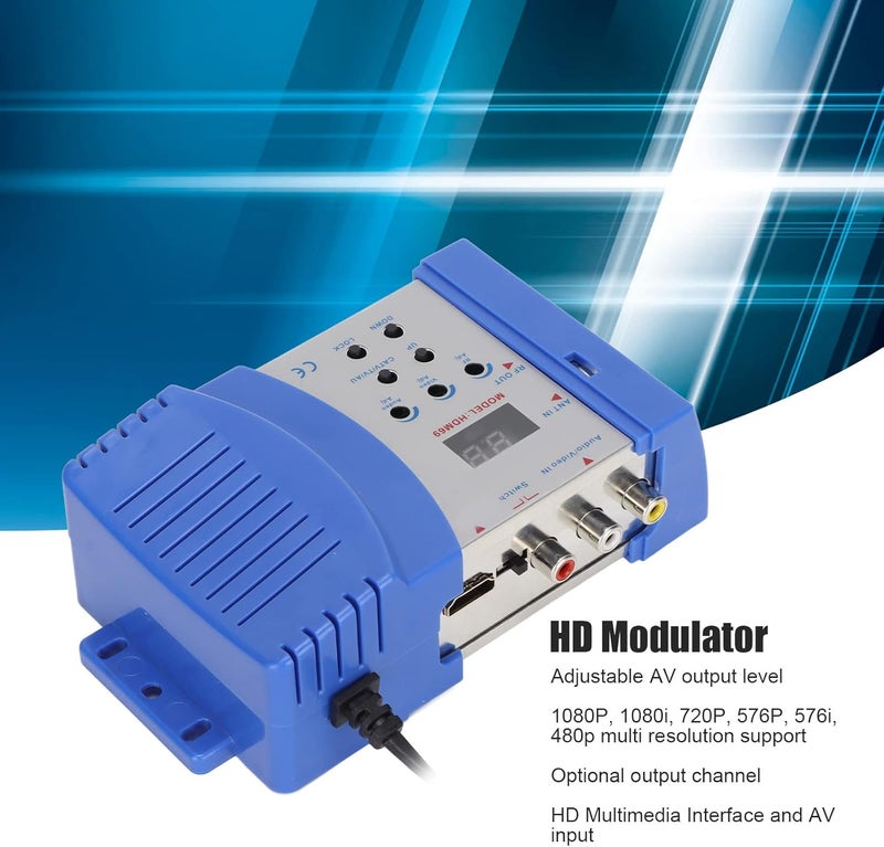 Ejoyous HDMI to RF Modulator, HD Modulator PAL NTSC Format HD Multimedia Interface AV to RF Coaxial Converter for Home TV 90‑240V (US Plug) - Image 3